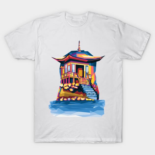 Japan Castle Illustration T-Shirt by Shuriken